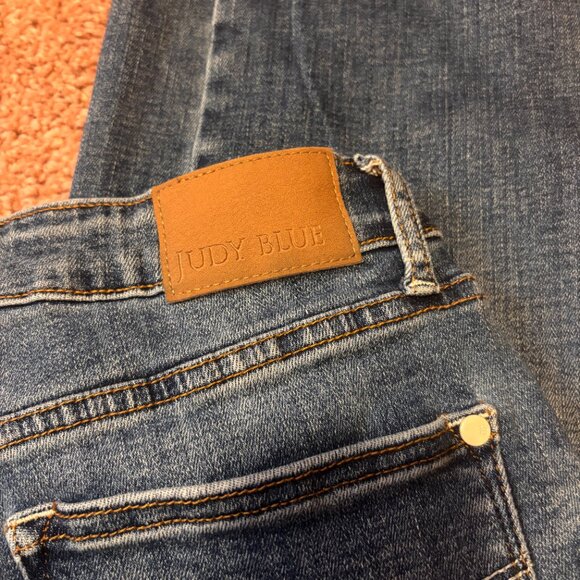 Judy Blue Jeans Womens Size 11/30 Blue Denim Wide Leg Crop Style JB88612 - Picture 5 of 7